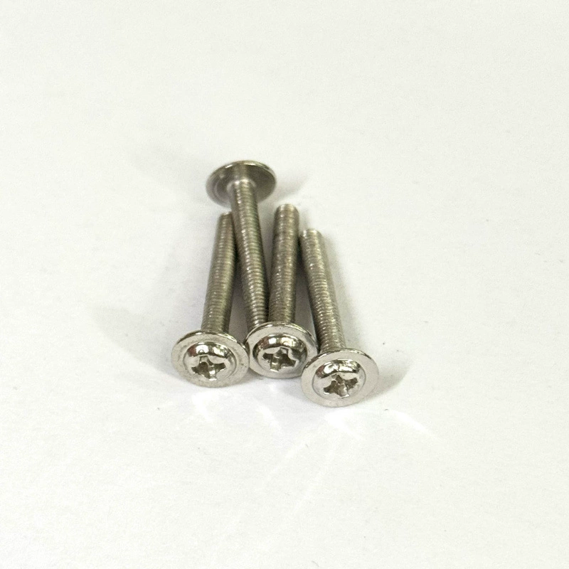 Нестандартные винты с круглой головкой и шайбами, никелированные, 3*22*8 мм