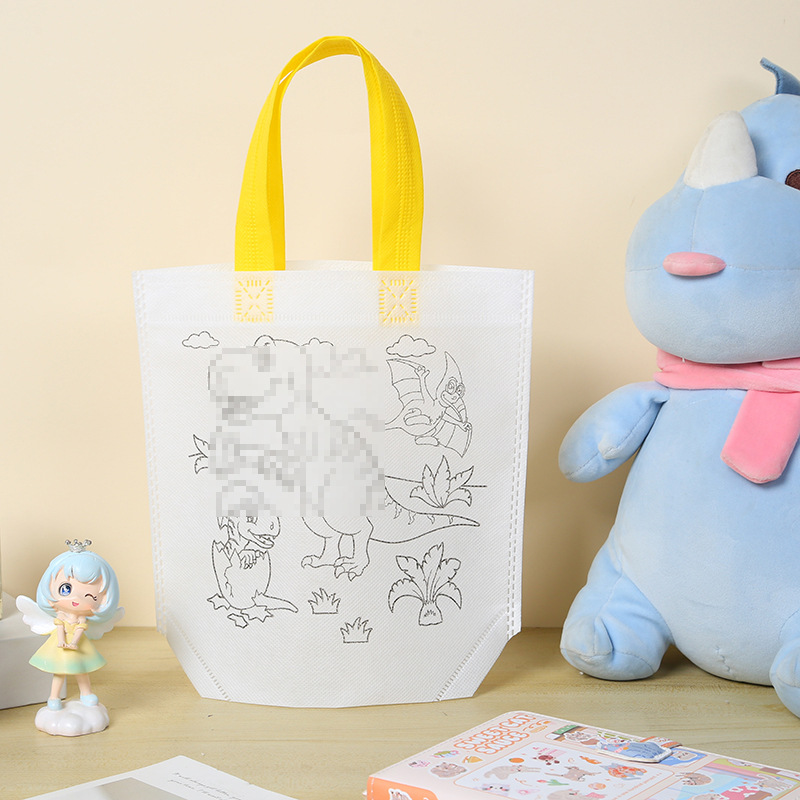 Patrón de dinosaurio de una cara; 22 de ancho * 24 de alto 10 de fondo; tela no tejida