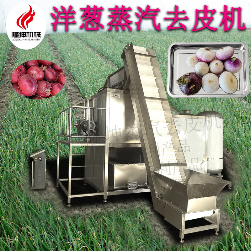 源头工厂 隆坤多功能不锈钢蒸汽去皮机 全自动蒸汽脱皮机