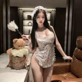 爱如如情趣内衣花纹甜美樱桃蕾丝性感工厂直销女仆制服装诱惑5654