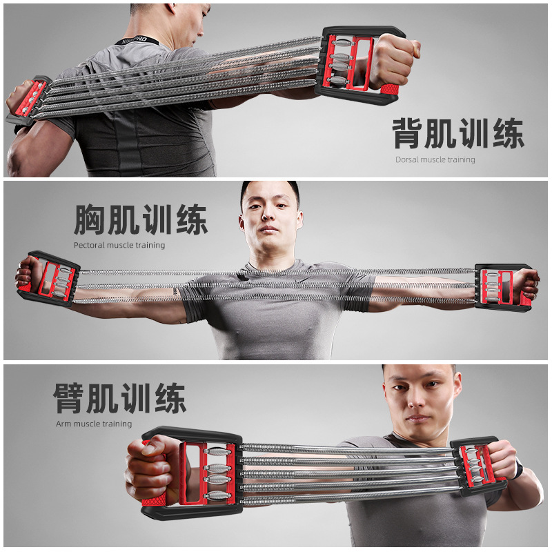 Banda de resistencia para abdominales, entrenador de fuerza para brazos para hombres, expansor de pecho, equipo de fitness, cuerda de estiramiento para mujeres, fortalecedor de agarre, banda de resistencia con muelles.