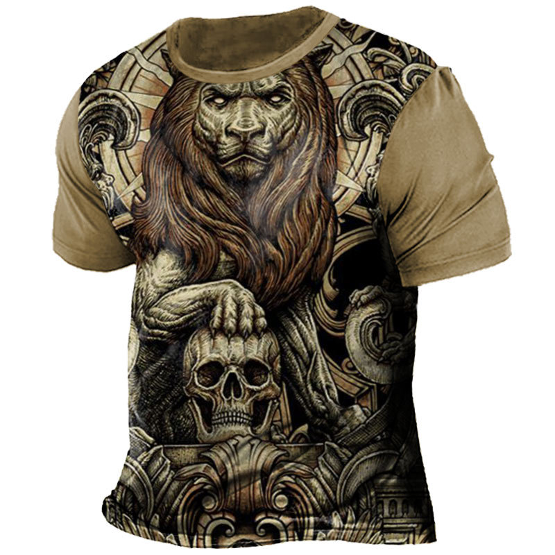 2023 nueva moda callejera impresión 3D camiseta transfronteriza verano casual suelta deportiva impresión 3D manga corta