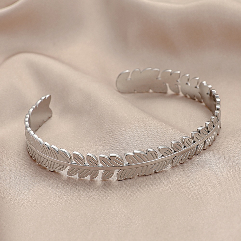 Fashion Eye Stainless Steel Inlay Zircon Bangle display picture 34