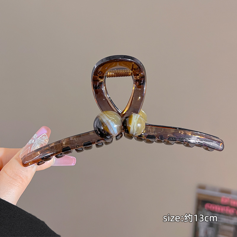 Gradient coffee double bead large size - about 13cm