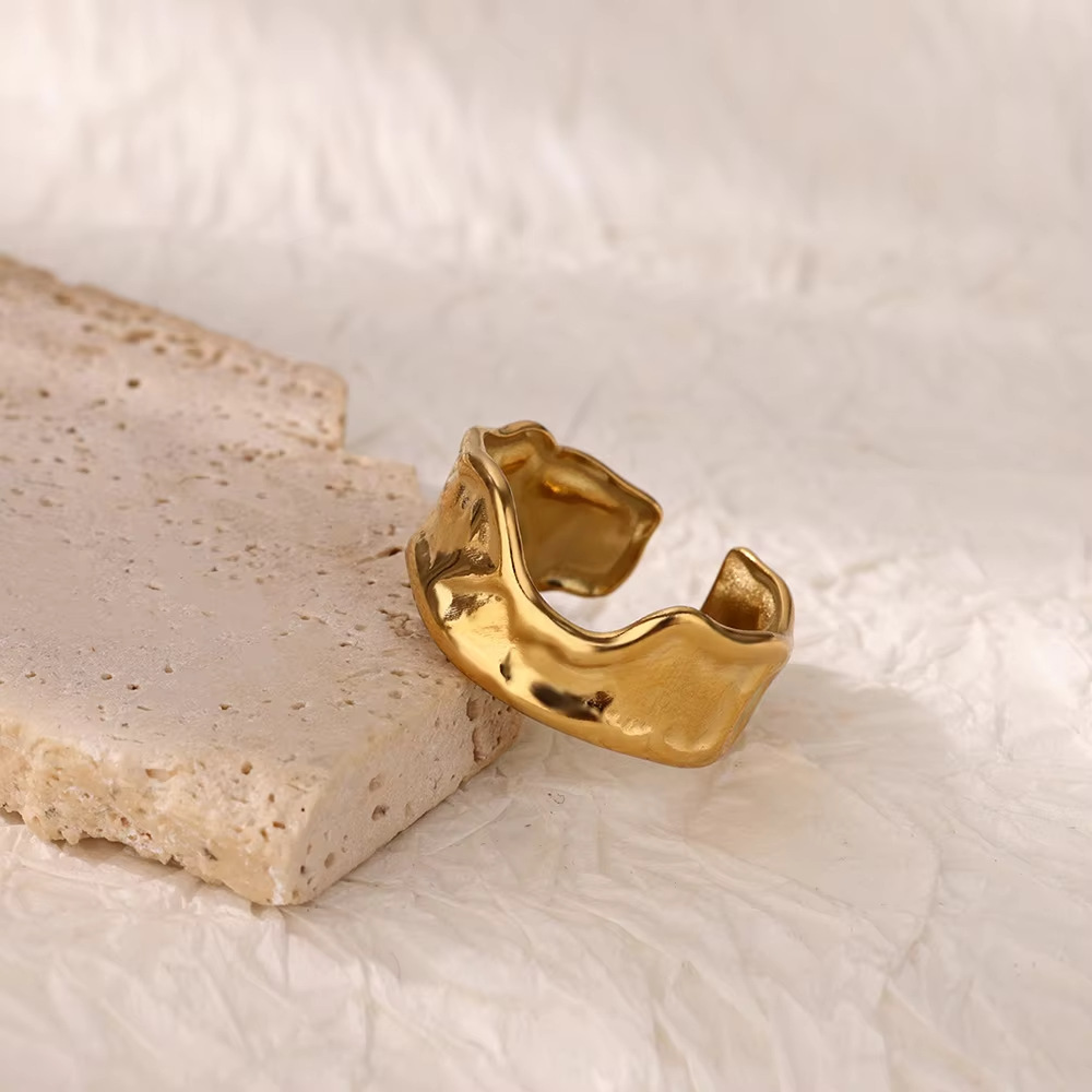 8g Weight 0.03µm-0.05µm Gold Plating Thickness PVD Coated Gold Plating Process Real Gold Plated Plating Material Stone-Free Inlay Material Open Rings Classification 1 Piece Quantity Casual, Daily Occasion 304 Stainless Steel Material Solid Color, Lines Pattern All Seasons Season Unisex Gender Simple Style, IG Style Style Waterproof Non Tarnish, Plating Craft Gold, Silver Color PVD Coated Real Gold Plated 18K Gold Solid Color Lines Titanium Steel Simple Style IG Style Waterproof Non Tarnish Open Rings 11