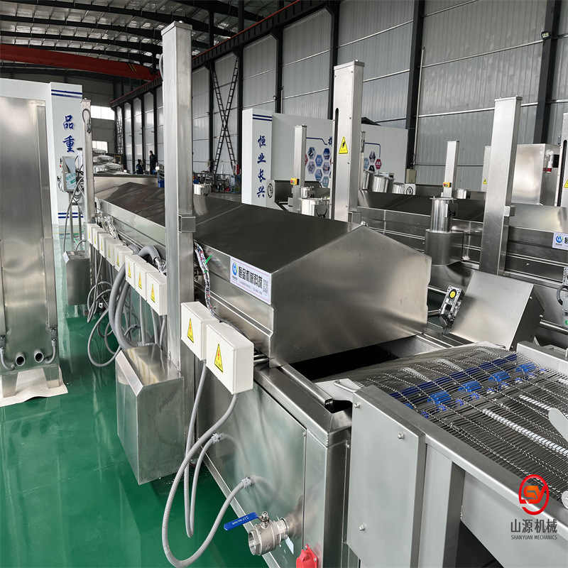 休闲小酥肉上浆油炸生产线全自动鸡柳条油炸流水线锅巴肉油炸机