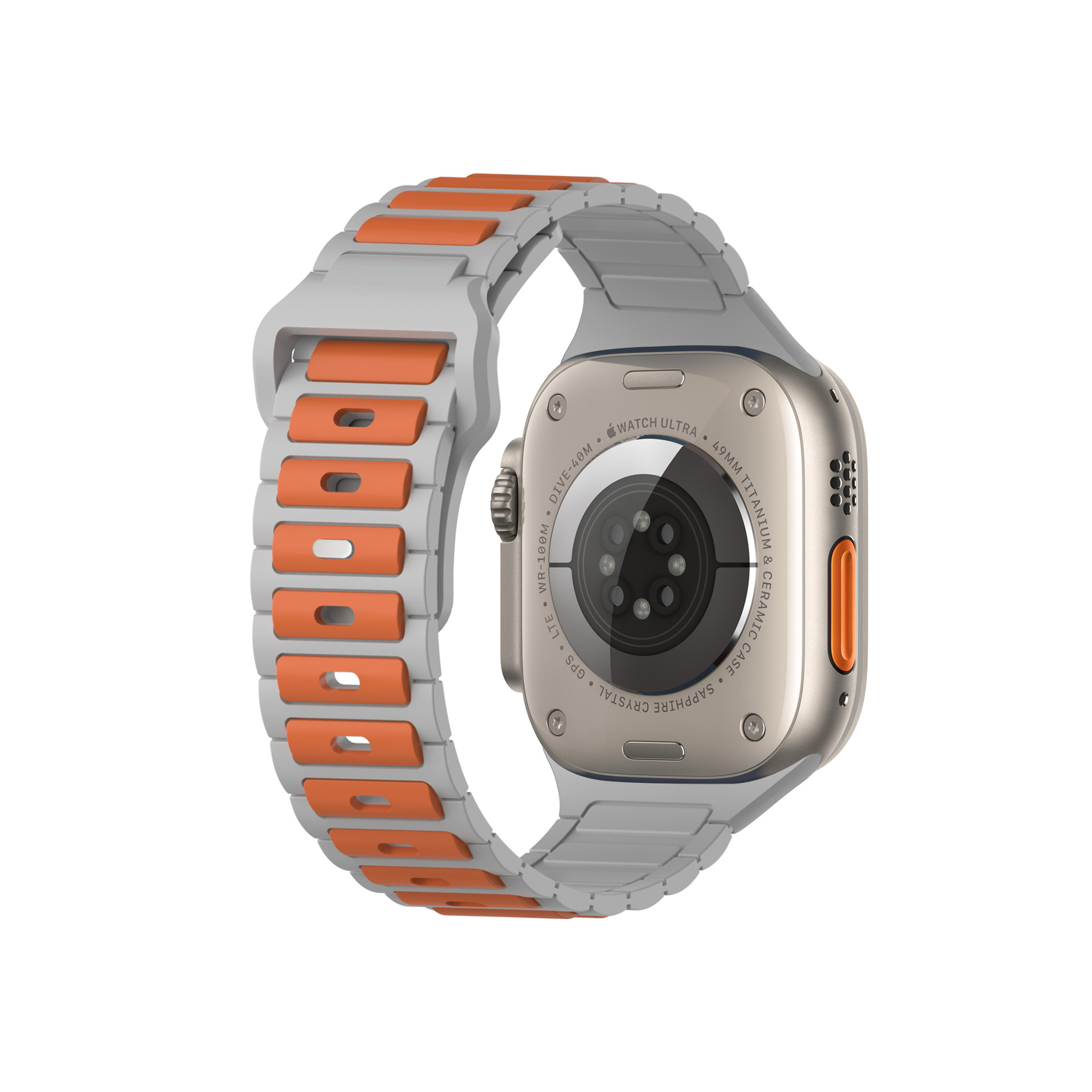This is a three-bead dual-color silicone watch strap suitable for Apple Watch S10 undefined