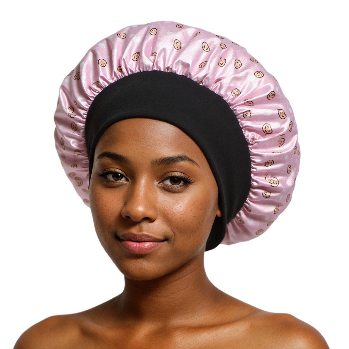Sombrero de dormir de color elástico de borde ancho transfronterizo de Amazon Sombrero de cuidado del cabello de salón de belleza para mujer Sombrero de quimioterapia de confinamiento