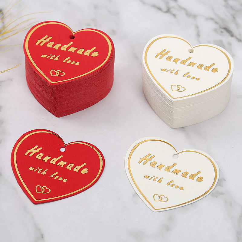 烫金吊牌2022新款手工制作标签Handmade烘焙糕点包装礼物装饰卡片