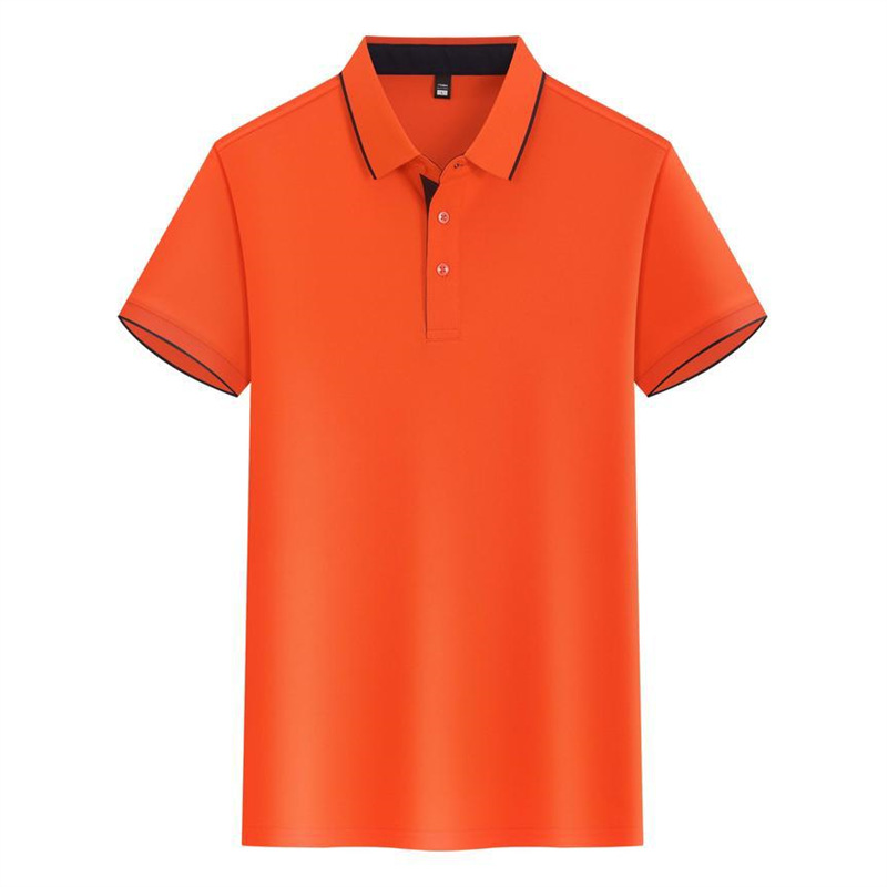 Polo de solapa de color a juego, ropa de trabajo personalizada, camiseta de manga corta transpirable, camisa publicitaria, mapa de impresión, borde de cinturón bordado