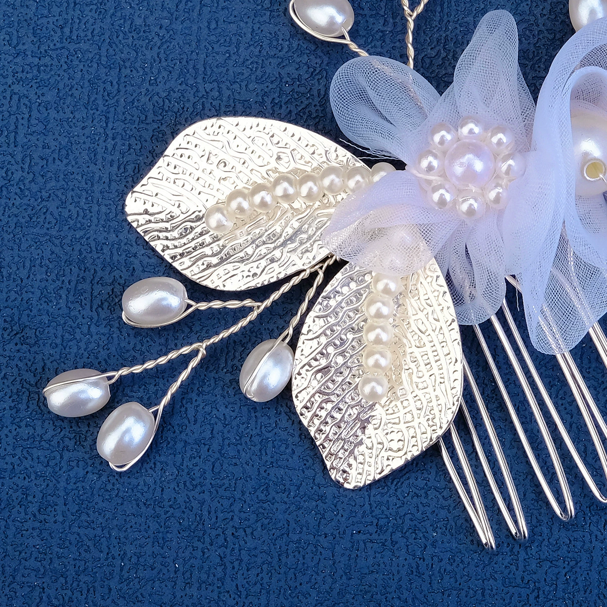 Hair accessory for bride, universal hairgrip from pearl, flowered