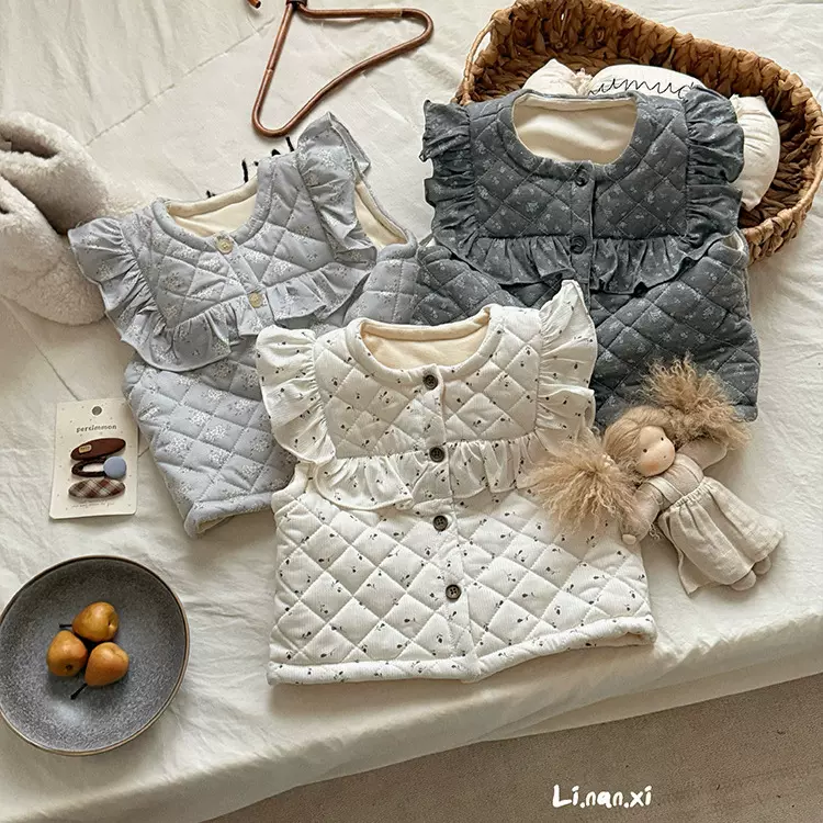 88330秋冬儿童马甲夹棉2025新款宝宝背心a类棉马甲男女童保暖坎肩