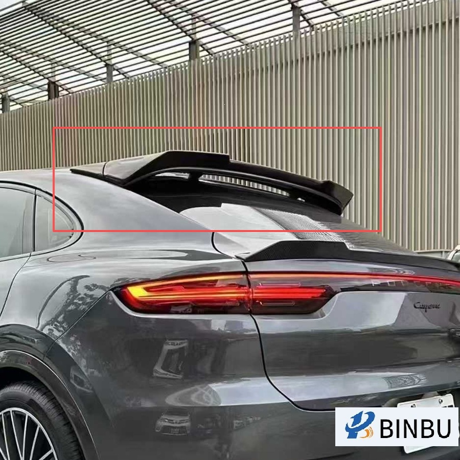 Suitable for Porsche Cayenne Coupe Carbon Fiber Roof Wing Mansory Style Rear Spoiler Modification