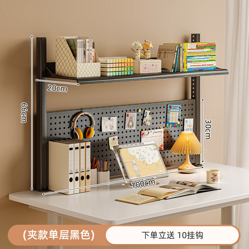 Estante de escritorio estante de escritorio estante de hierro forjado multicapa estante de exhibición para estudiantes