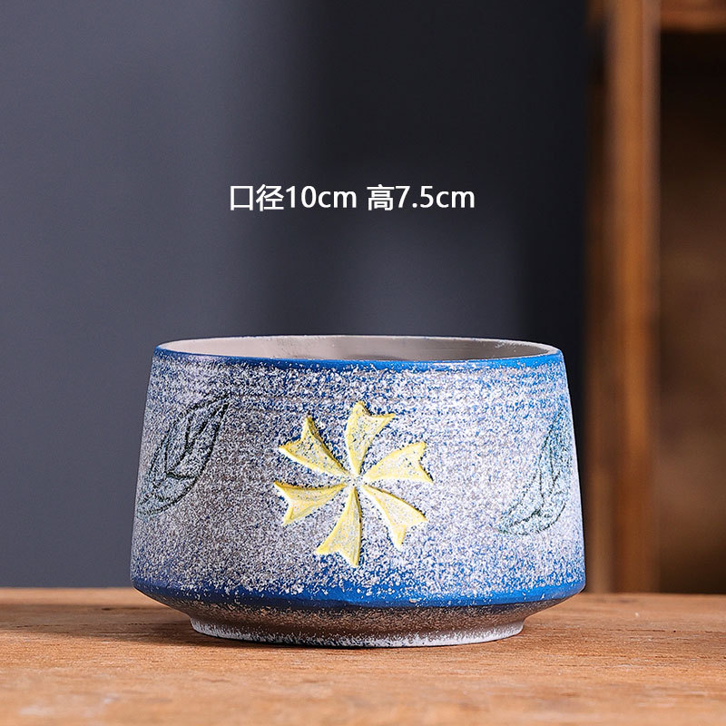 No.10 mediano Mediterráneo fábrica de maceta de carne directa cerámica de carne retrógrada cerámica roja especial maceta al por mayor