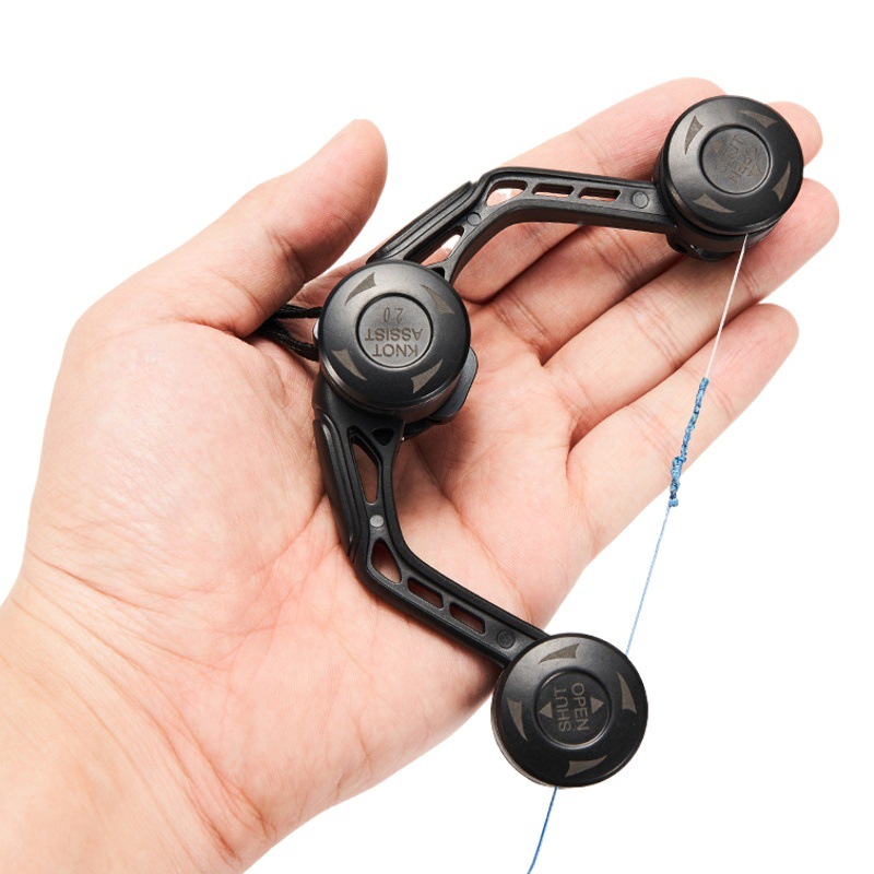 Dispositivo de anudado de nudo GTFGPR Cable delantero Dispositivo de amarre de cable de PE de carbono rápido Equipo de pesca Luya Herramientas de artes de pesca