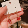 Demi-season long earrings, goods, cat's eye, Korean style, wholesale