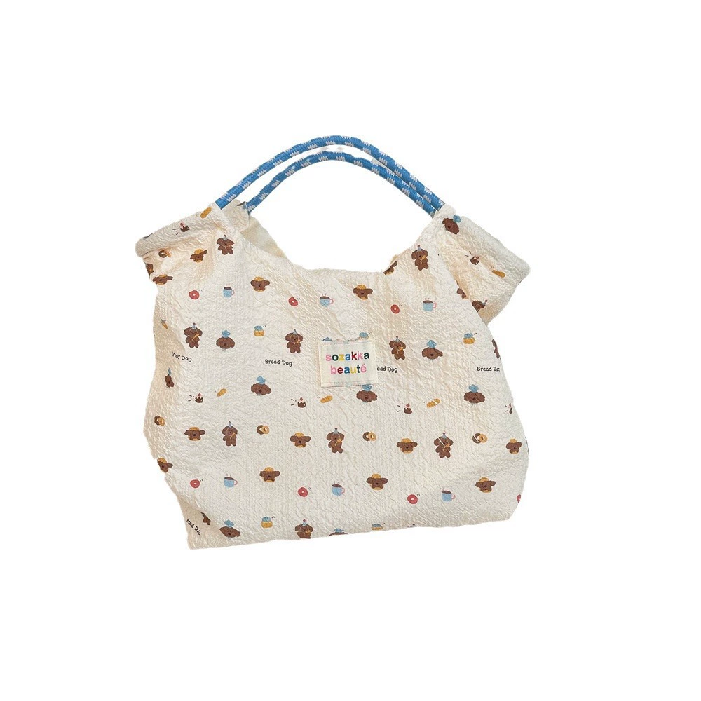 贝格箱包 Cartoon shoulder bag, one-shoulder bag, shopping bag, cloth bag to go out, South Korea