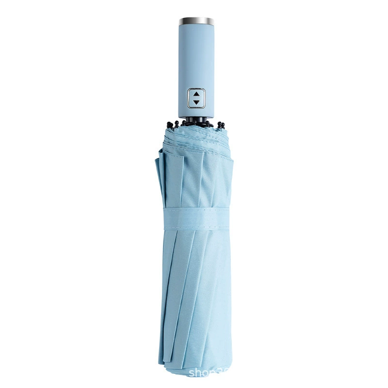 Automatic Waterproof Umbrella, 10-Rib Fully Automatic Compact Folding, Multiple Colors