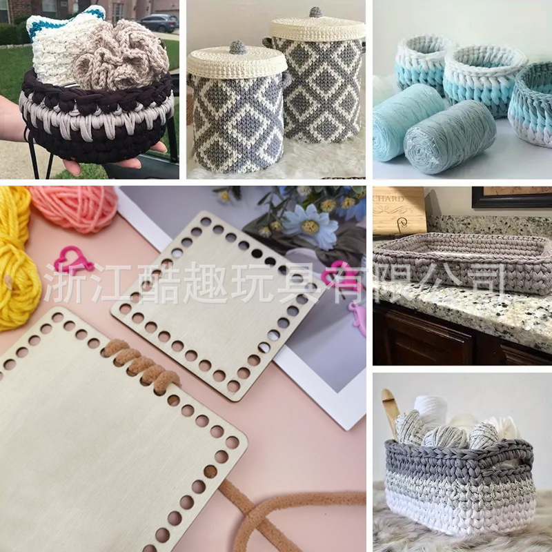 Foreign trade wooden bag mini canvas fixed frame DIY round wooden board small embroidery frame perforated.
