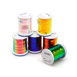 新炫彩双面躯体线亮丝线2mm直径若虫钩饰带 飞蝇钩绑制线躯干材料