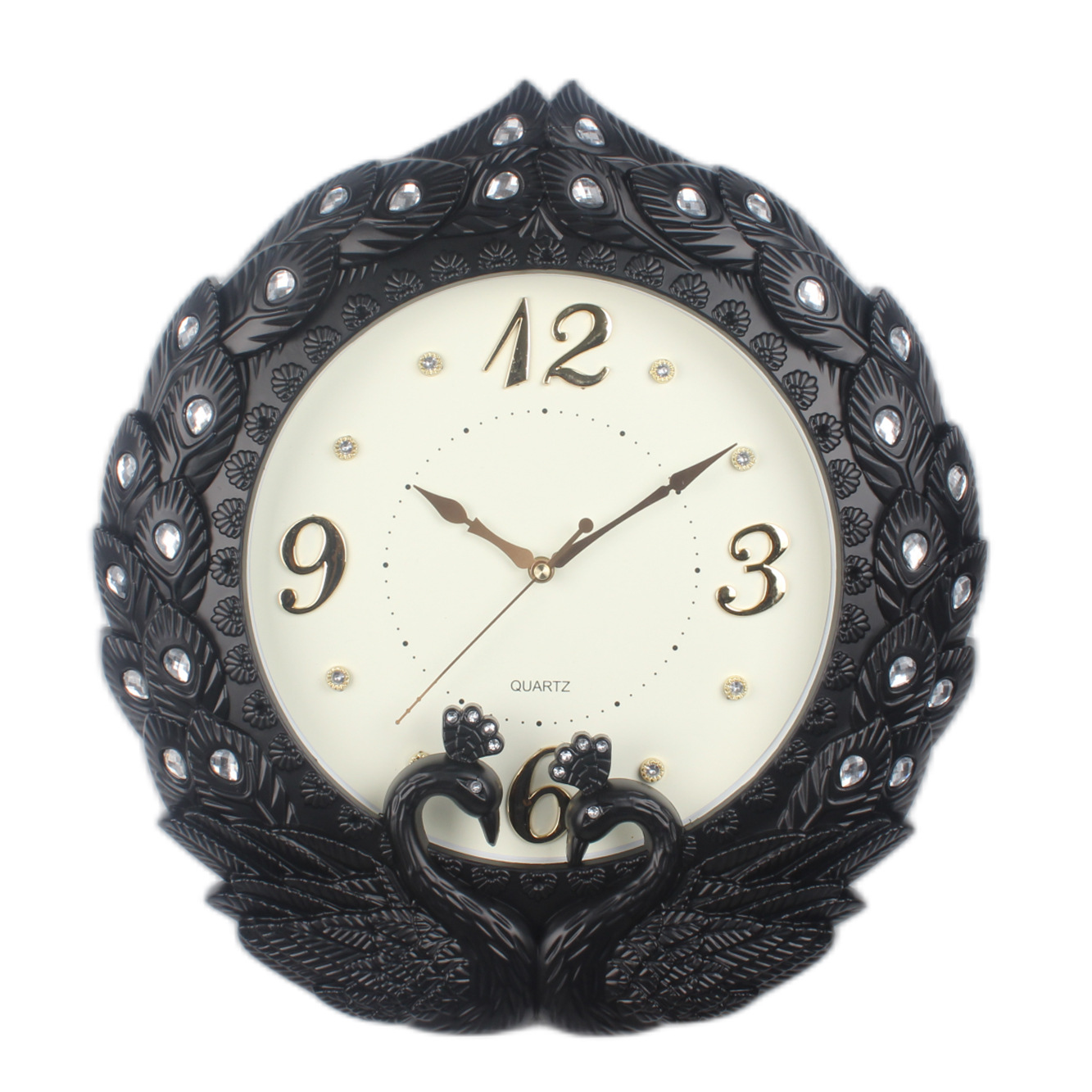 Pavo real Reloj de pared de estilo europeo hogar sala de estar dormitorio reloj decorativo mudo simple artístico creativo moda personalizada Reloj de pared
