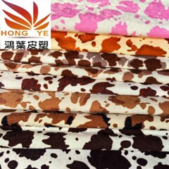 メーカー卸売 HY271 2 色の牛柄ヒョウ柄模造馬の毛靴、ブーツ、バッグ、ハンドバッグに適しています馬の毛の表面
