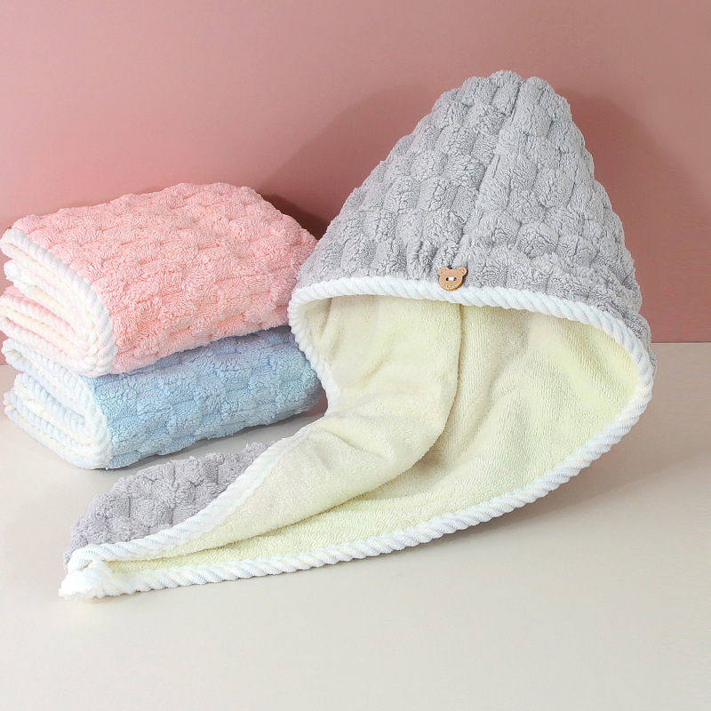 Princesa gorro de secado de cabello súper absorbente bolso de mujer pañuelo de cabeza Pelo Largo gorro de ducha champú de secado rápido Toalla de secado de cabello engrosada Toalla de pelo