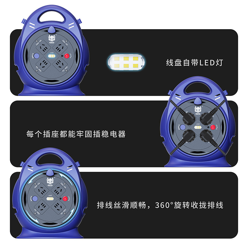 La fuerza PB01A Penguin Wire Coil puede proteger el cable móvil contra el sobrecalentamiento, resistente a altas temperaturas, resistente a la llama, bobina de cable portátil en stock image 3