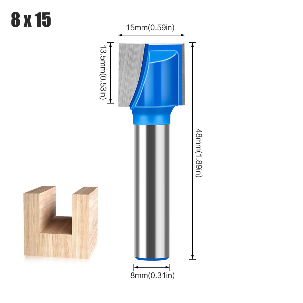 Mango de 8mm exportado a Rusia Amazon AliExpress máquina de grabado máquina de recorte cuchillo de limpieza de fondo plano 10-32mm azul