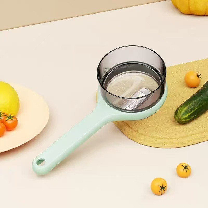 Round Storage Vegetable Peeler Household Multifunctional Stainless Steel Peeler Kitchen Fruit Peeling Wall-Mounted Peeler