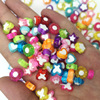 Acrylic two-color beads, children's beaded bracelet handmade