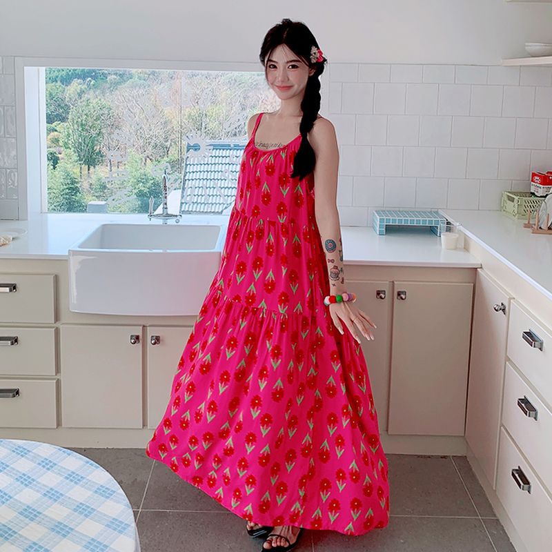 New Cotton Silk Nightgown for Women, Extended Length to the Ankle, Sexy Strap Dress, Suitable for Tall Individuals, Artificial Cotton Sleepwear New Cotton Silk Nightgown for Women, Extended Length to the Ankle, Sexy Strap Dress, Suitable for Tall Individuals, Artificial Cotton Sleepwear