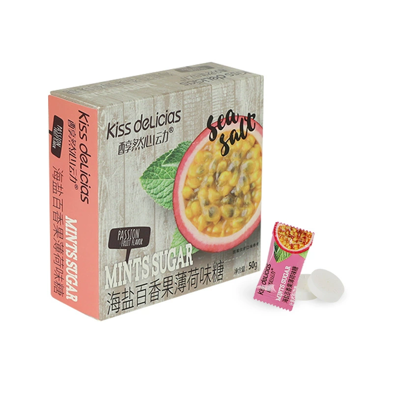 Ассортимент конфет Haiyan нарезные 50 г — морская соль и фруктово-цветочные вкусы, мятные пастилки
