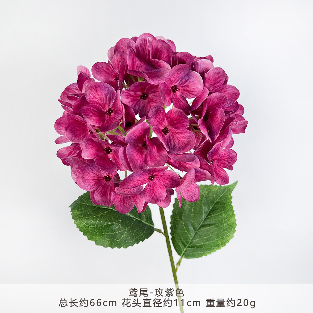 TY-72 ชิ้น ดอกไฮเดรนเยีย-กุหลาบ 3 มิติ สีม่วง