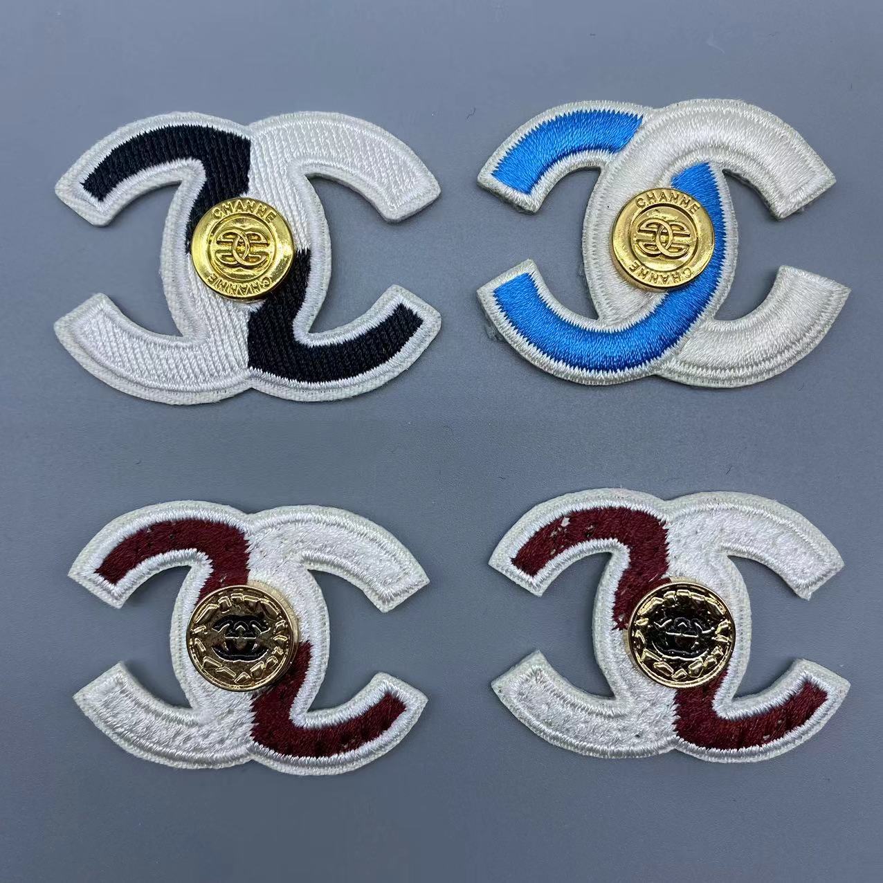 时尚潮流现货五金刺绣双C鞋袜子帽子服装装饰DIY装饰补丁贴