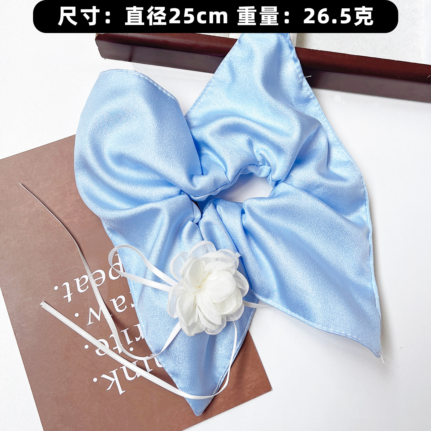 Aiyushan camellia toallas cuadradas cuadradas anillo de cabello de alto nivel de estilo extranjero de moda cabello de cola de caballo bola cabeza de cabello