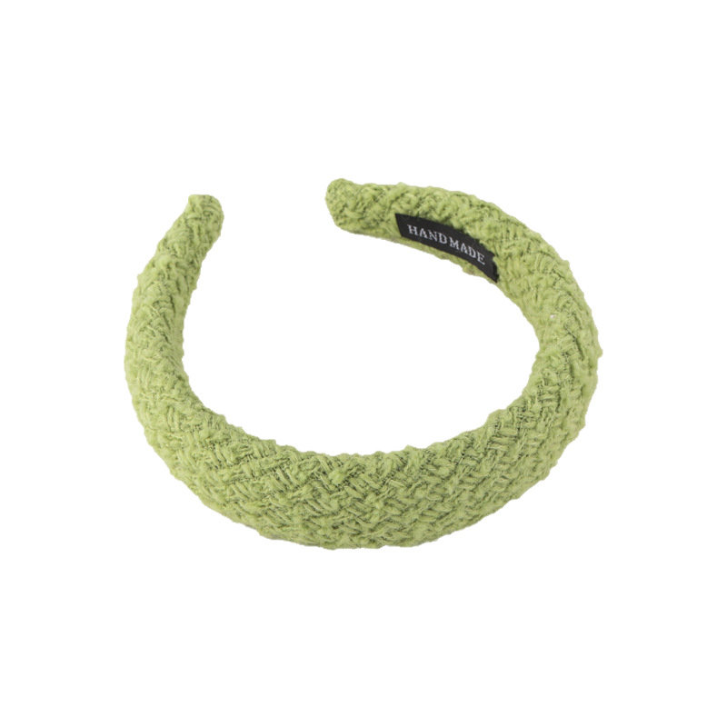 韓国の秋冬の編み物の高い頭の頂の広い辺のカチューシャの女性の外出の百合の髪の気質の毛のカチューシャの頭の飾り