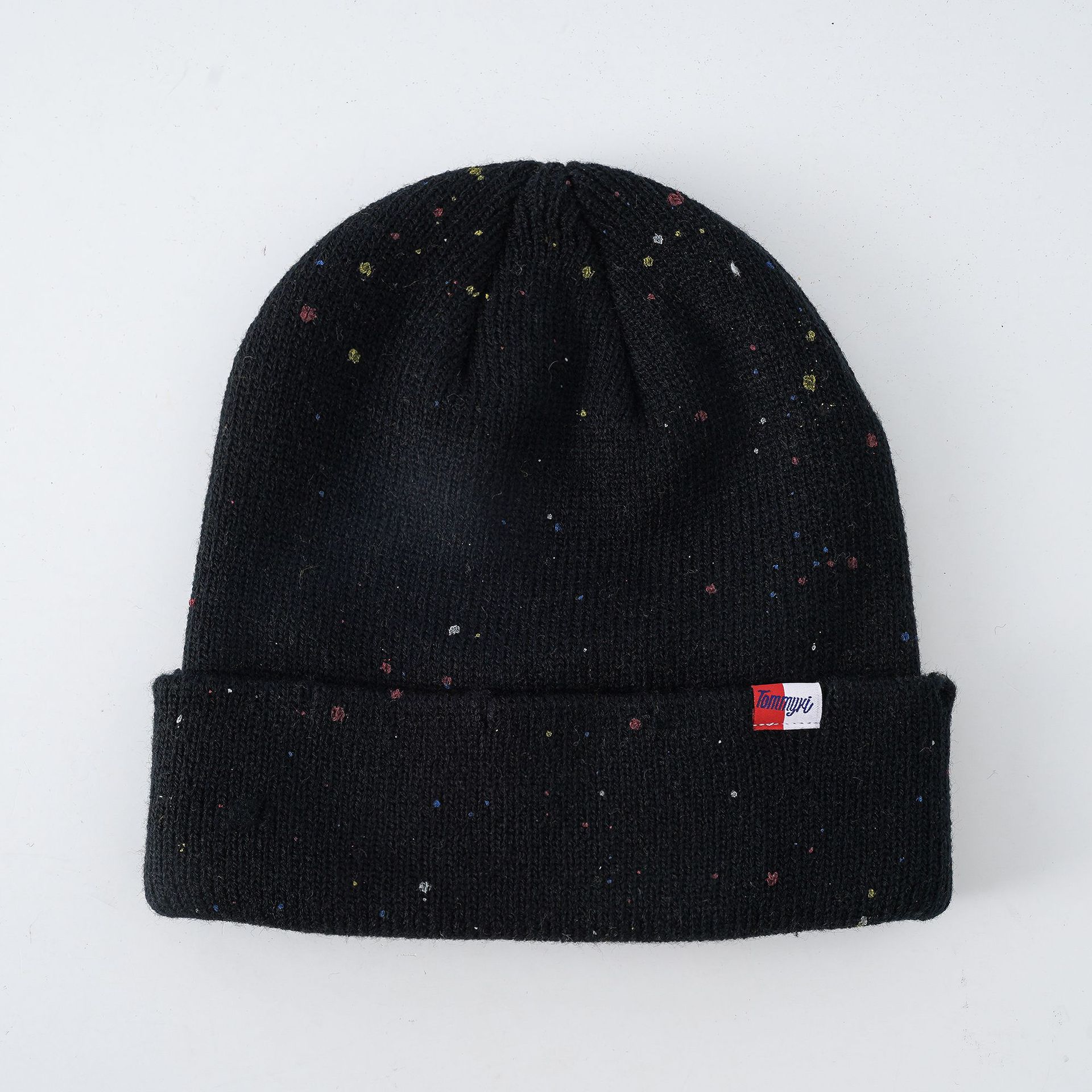 Nuevo otoño y el invierno de punto de moda teñido a mano caliente frío sombrero neutral moda fresco color sólido sombrero de punto