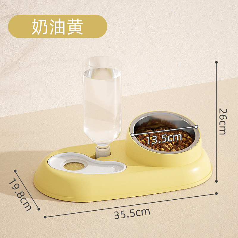 Tazón de gato tazón de fuente de perro tazón de comida tazón de agua potable automático tazón de comida para gatos tazón de arroz antidetonante suministros para mascotas
