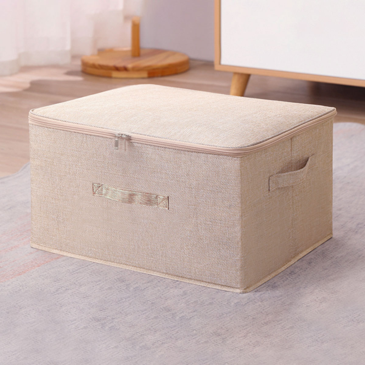 Бежевая 【пружинная коробка молнии】