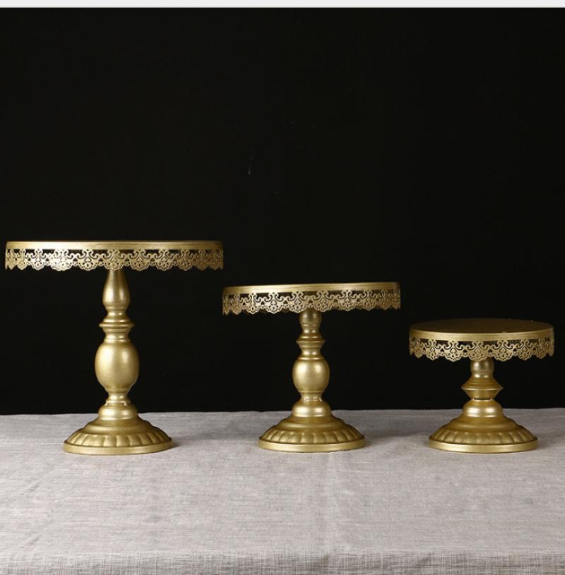 Estilo europeo creativo oro hueco soporte de la torta accesorios de la boda decoración de la Mesa de postre tienda de postres pastel de postre combinación