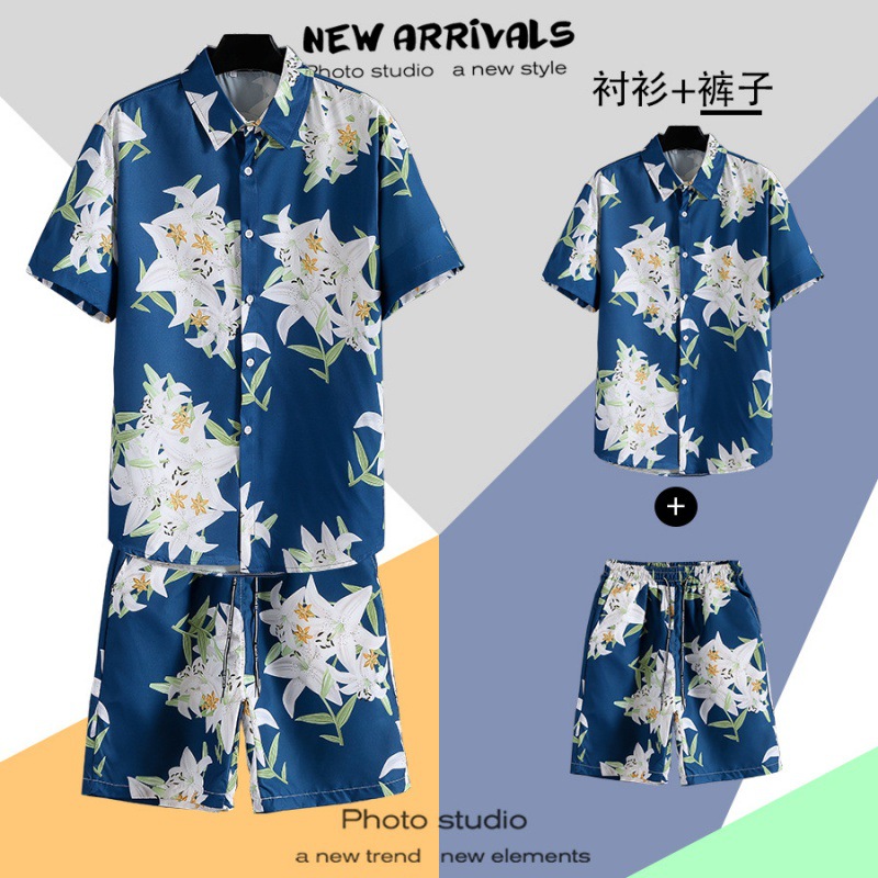 ST21 네이비블루 [슈트] (셔츠+반바지)