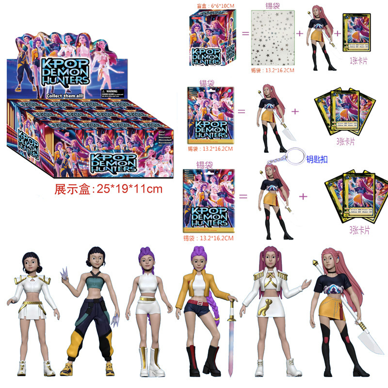 跨境4寸猎魔女团手办 韩国女团人物公仔 盲盒盲袋拆拆乐 桌面摆件|undefined