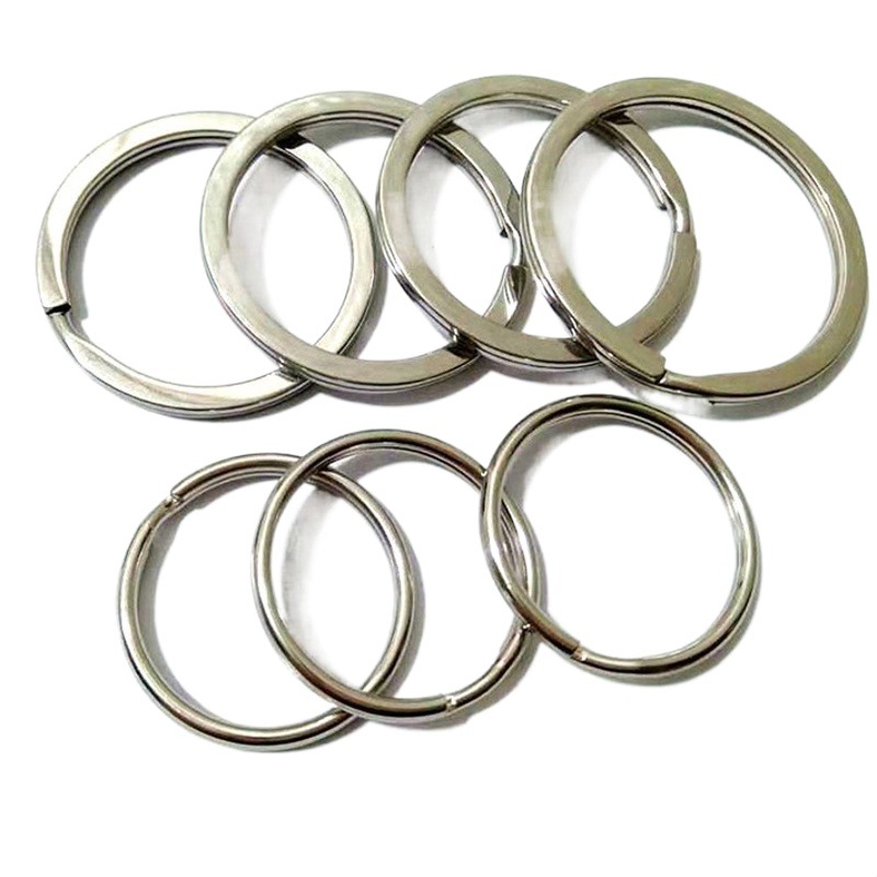 Casual High-End 304 Stainless Steel Key Ring Ring Round Thick Size Key Chain Ring DIY Car Key Chain