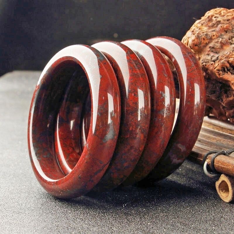 Xinjiang Red and White Jade Bracelet, Bloodstone Bracelet, Red and White Meteorite Women's Jade Bracelet, Wholesale Supply for Live Streaming