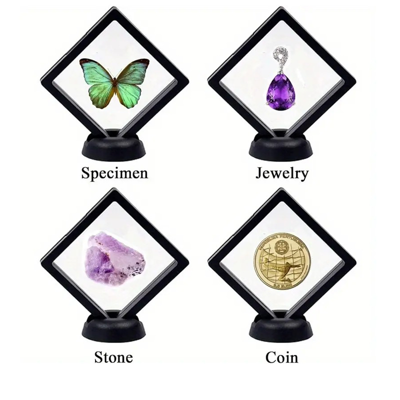 in stock PE Film Suspension Storage Box Specimen Display Rack Manicure Pieces Storage Box Beauty Jewelry Packaging Box