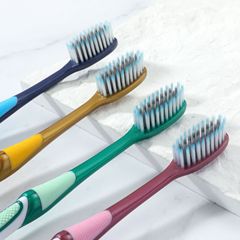 牙刷軟毛成人高檔獨立包裝高密度中硬細絲清潔刷絲家庭裝批發男女