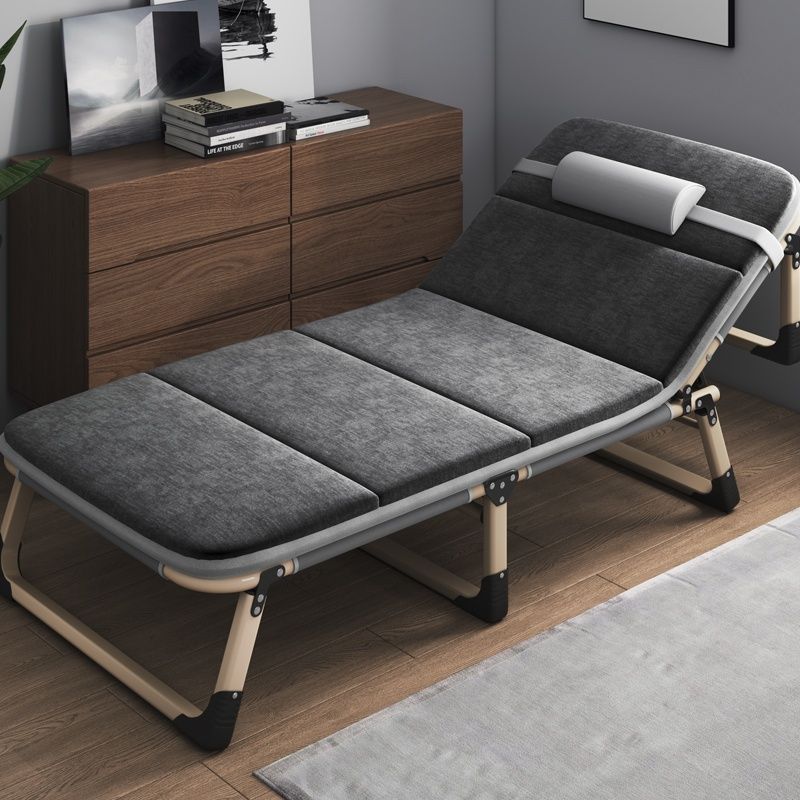 单人床折叠折叠床单人办公室午睡简易午休床加固便携家用陪护躺椅|ms
