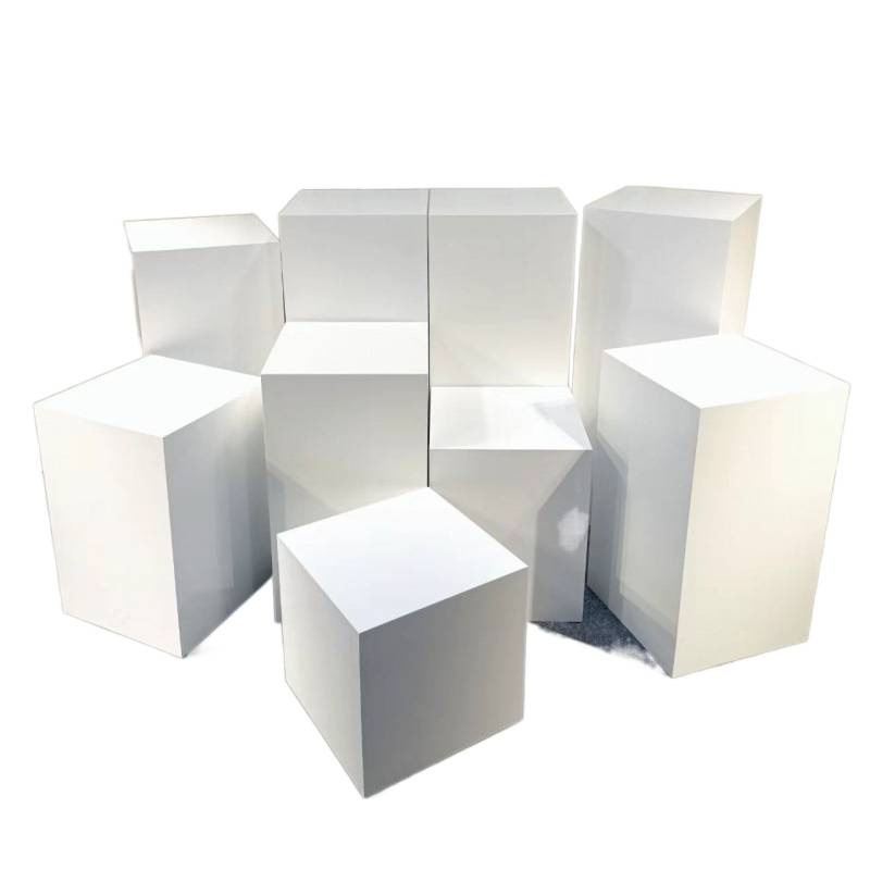 Photography props, rectangular cube, white stand